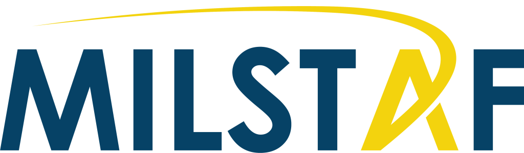 A black background with blue letters and yellow lines.